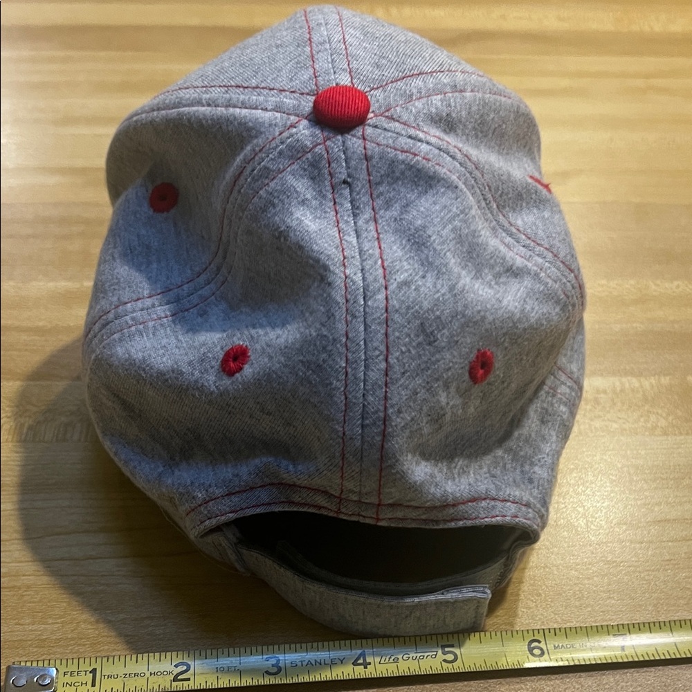 # 0849+ Gray Dad Hat with Red Accents - Picture 4 of 13